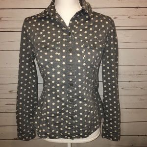 Kut from the Kloth polka dot chambray button down